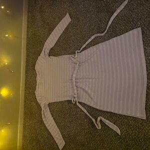 Cream & white sweater dress with tie string brand: Time and Tru